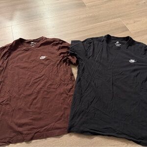 Nike Men's Black and Brown Short Sleeve Tees Large
